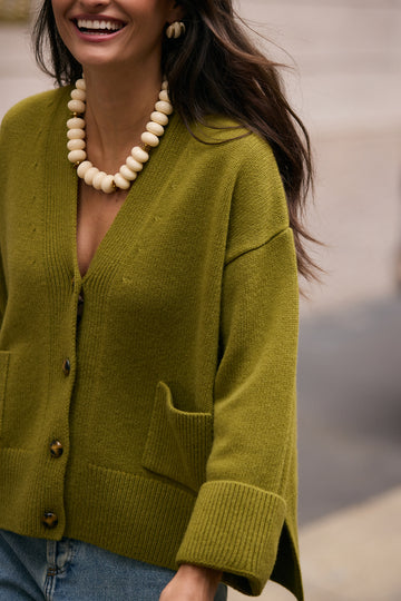 Luis olive cardigan