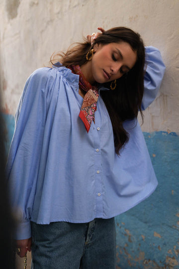 Divya blouse, light blue