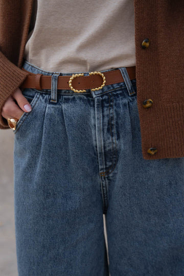 Hena twisted mocha belt