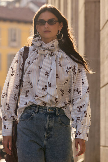 Jannah Rayure Herbier blouse