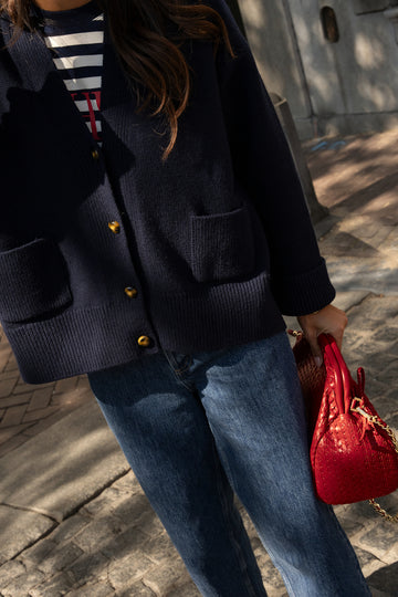 Luis navy cardigan