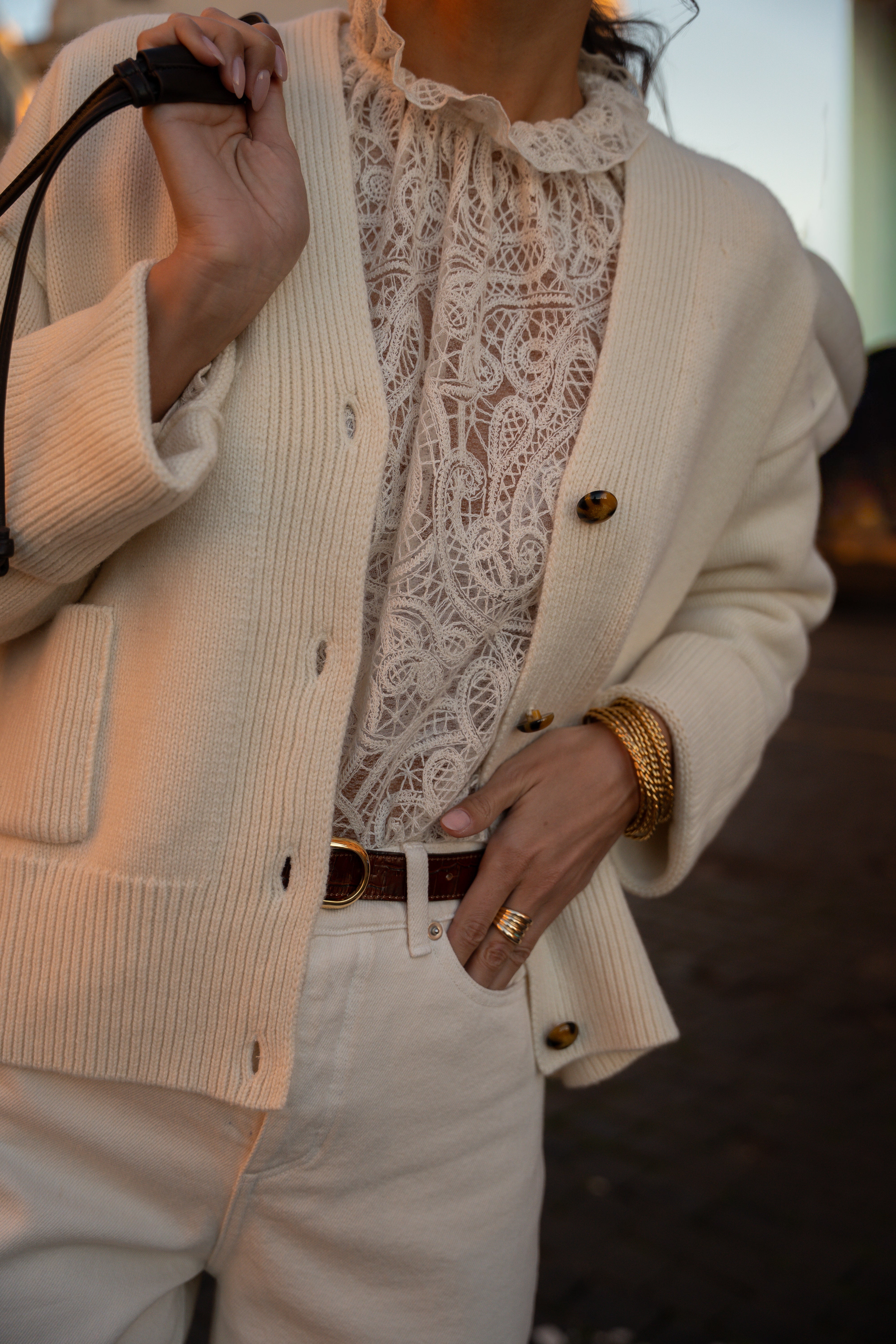 Luis ivory cardigan – Maison Stella & Suzie