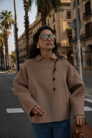 Manteau Liam beige chiné