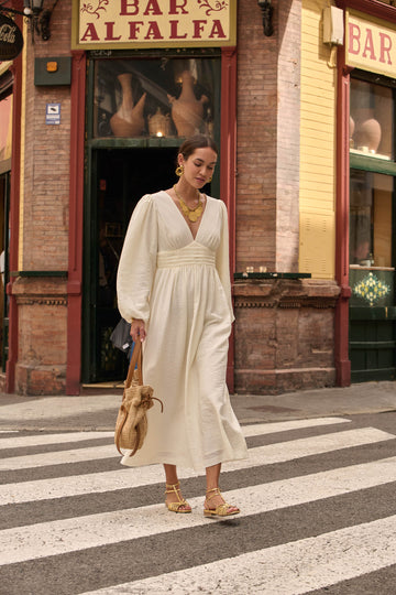 Vestido marfil de Bartolomea
