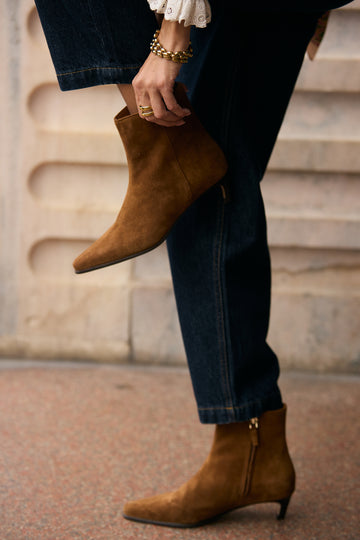 Dana walnut ankle boots