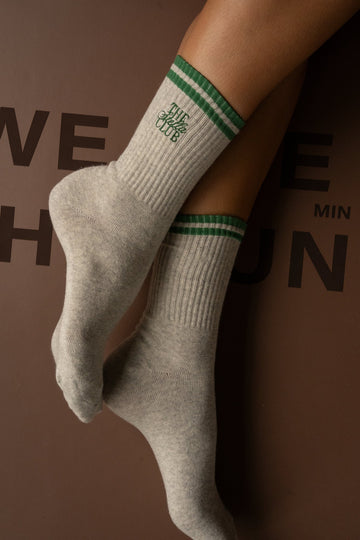 Pair of Zan campus green socks