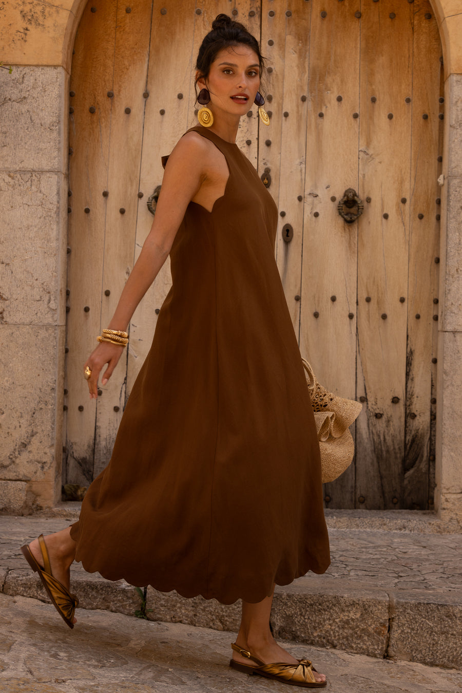Vestido Shaly Café