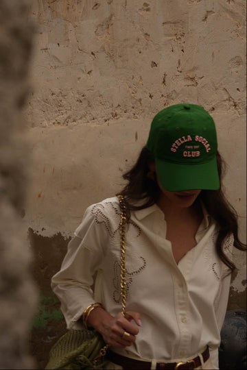 Casquette Laurina Vert-Rose