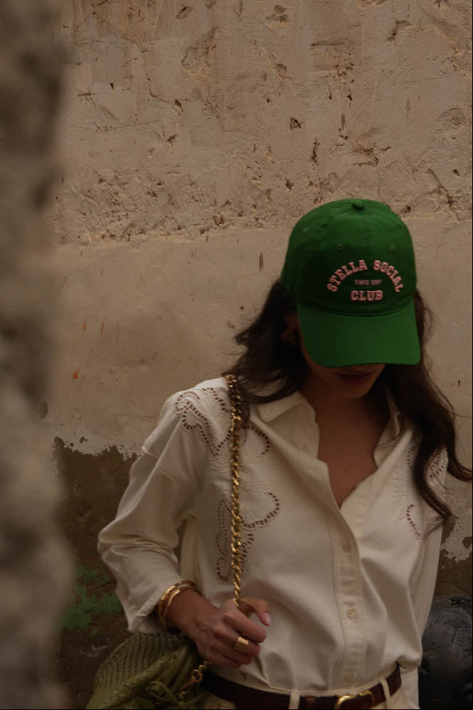 Laurina Green-Pink Cap