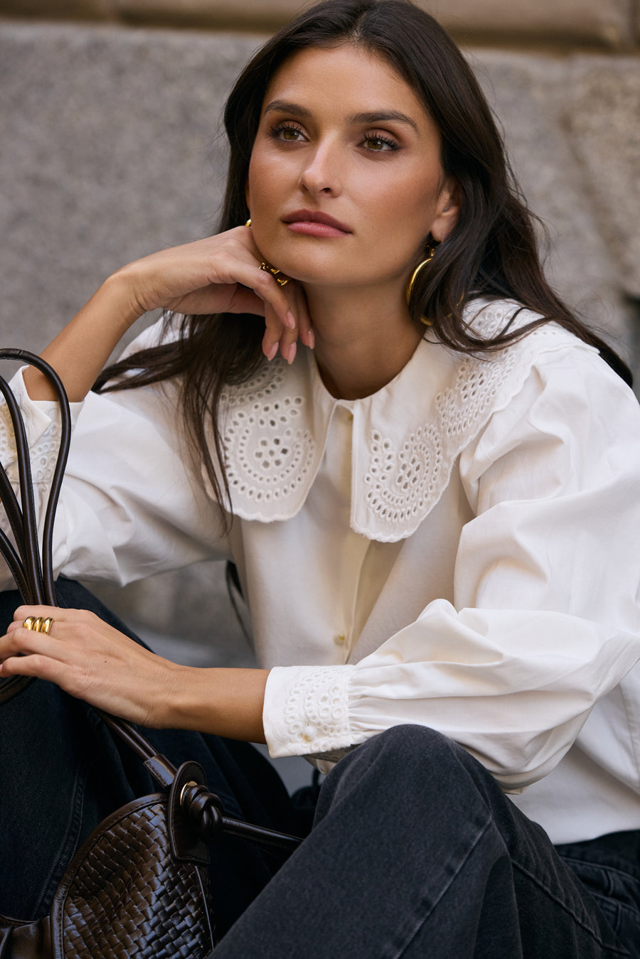 Flavia ecru blouse