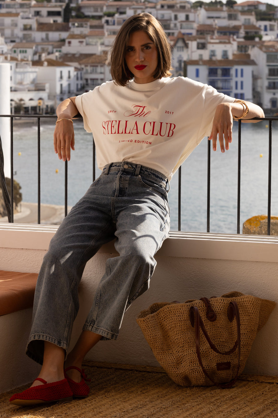 T-Shirt Felipe Ecru/Rouge signature