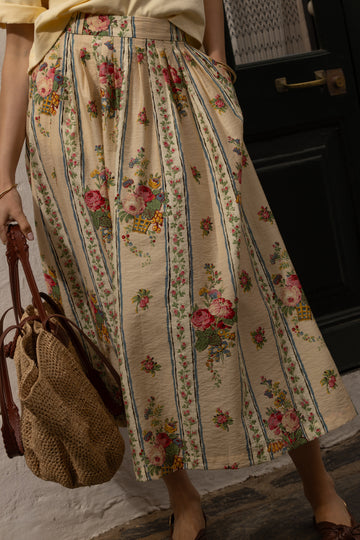 Steph Rayon Floral Skirt