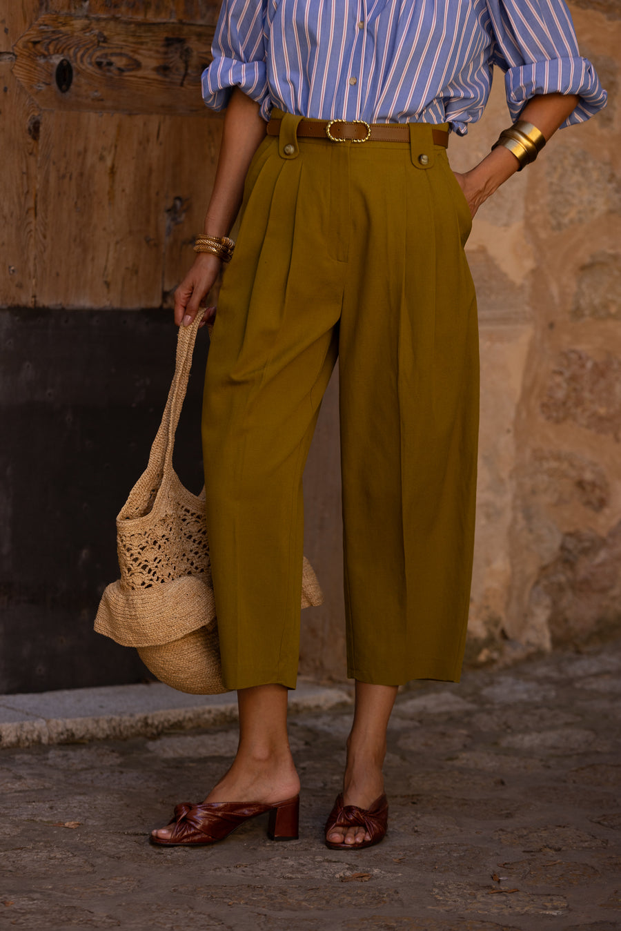 7/8 Length Doris Bronze Pants