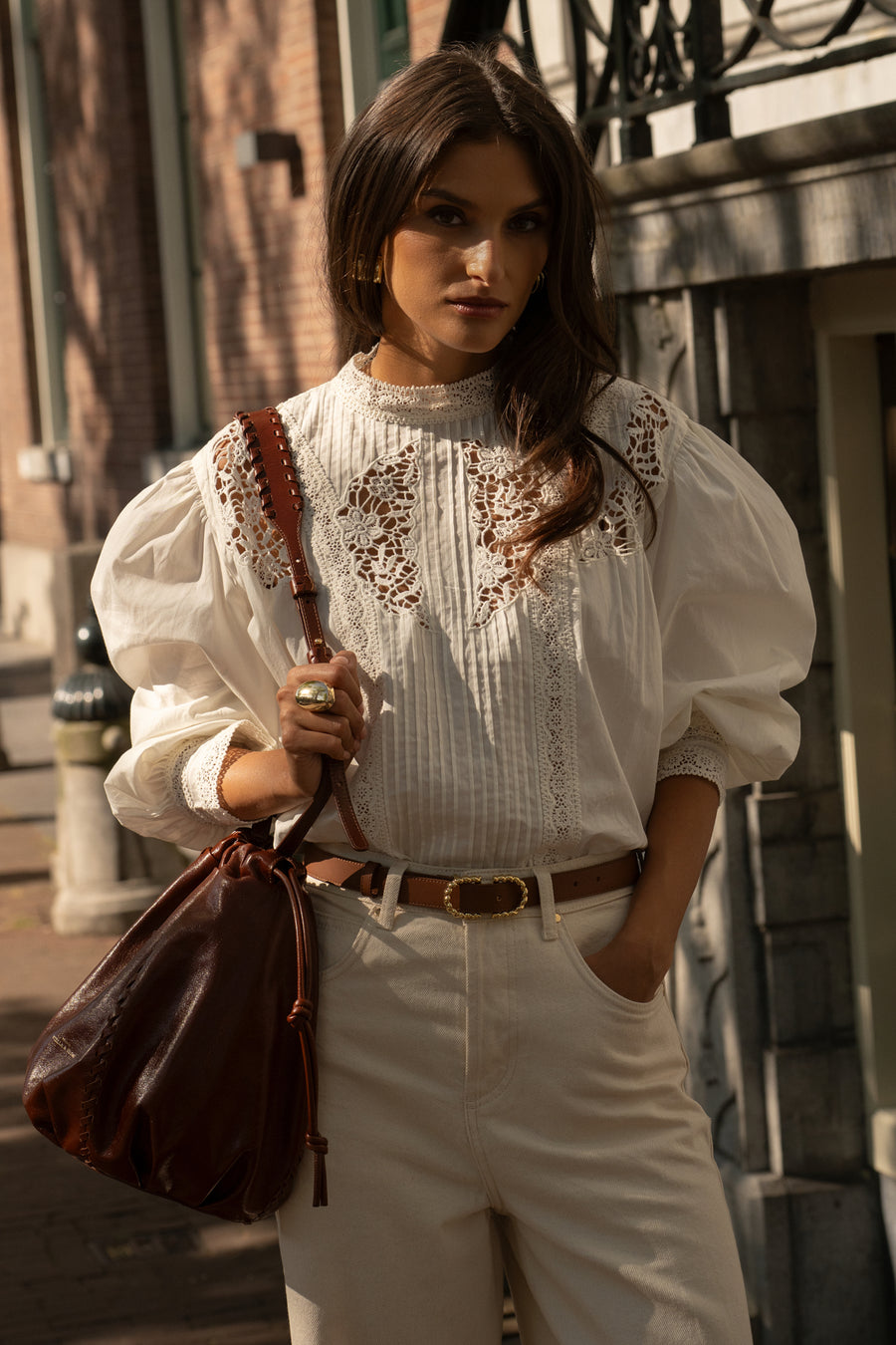 Amelia ivory blouse