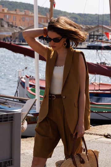 Chaqueta sin mangas Loannina bronce