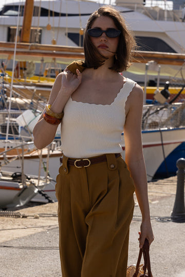 Ecru Hiro Knit Top