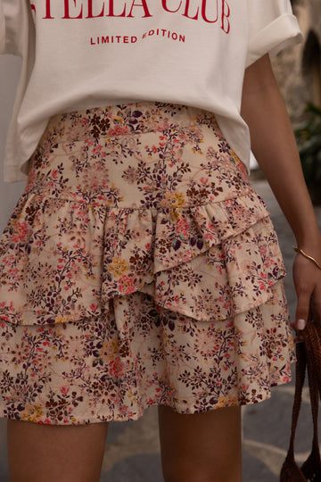 Cindia Embroidered Skirt Dawn Floral