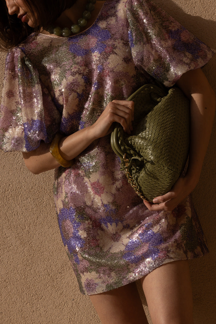 Marlina Purple Sequin Dress Maison Stella & Suzie Marlina Purple Sequin Dress Maison Stella & Suzie