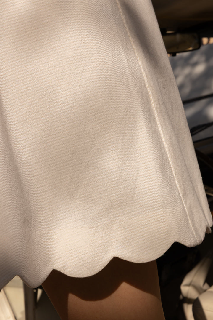 Mattheon Scalloped Ivory Dress Maison Stella & Suzie Mattheon Scalloped Ivory Dress Maison Stella & Suzie