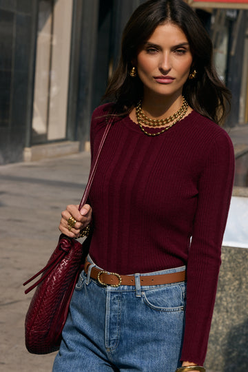 Manel burgundy sweater