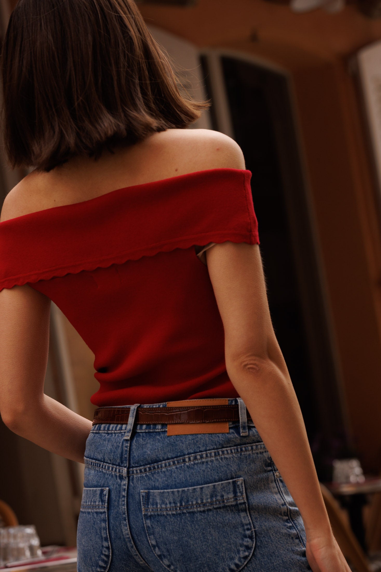 Hilly Red Knit Top – Maison Stella & Suzie