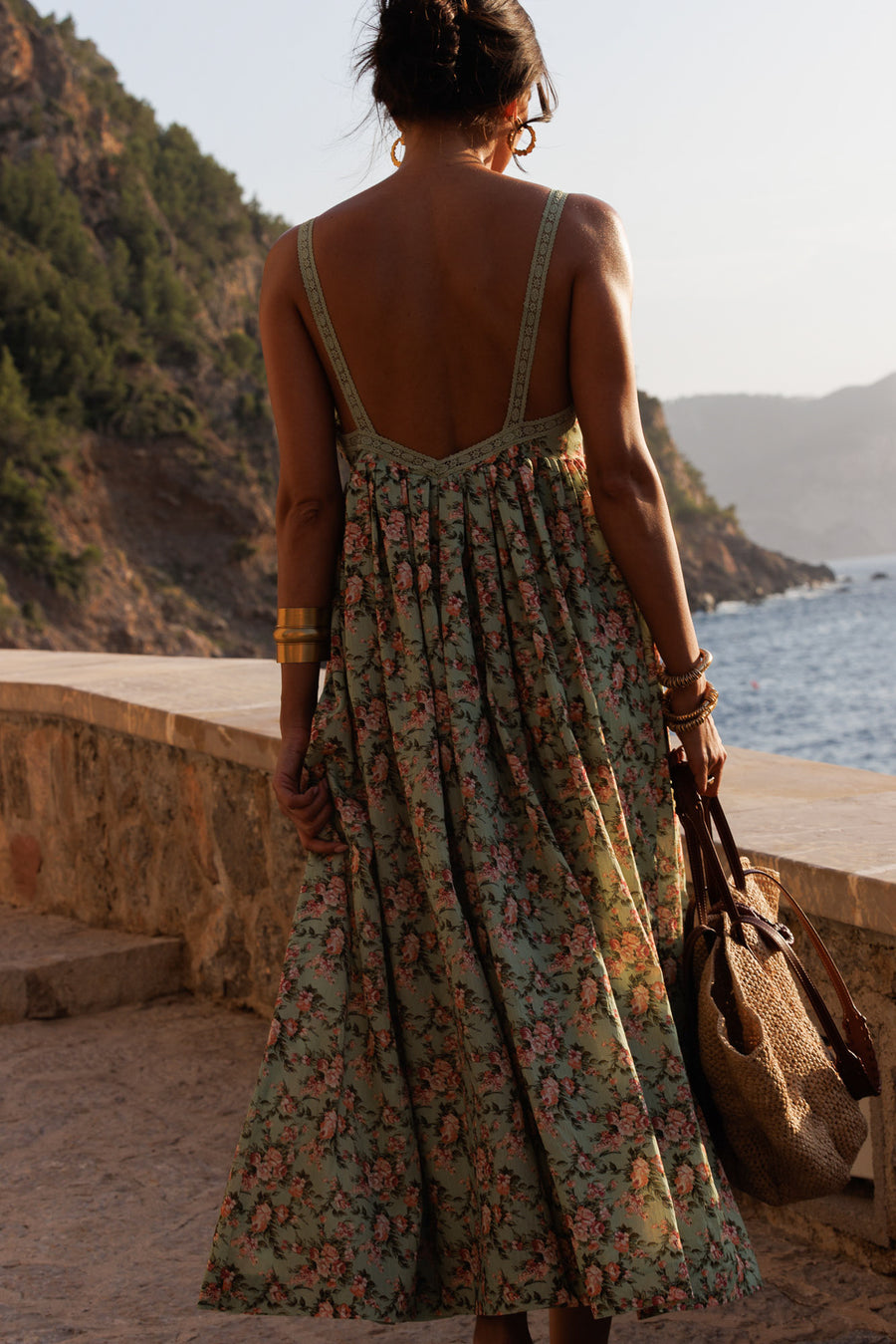 Vestido Shoushana Flores Salvia