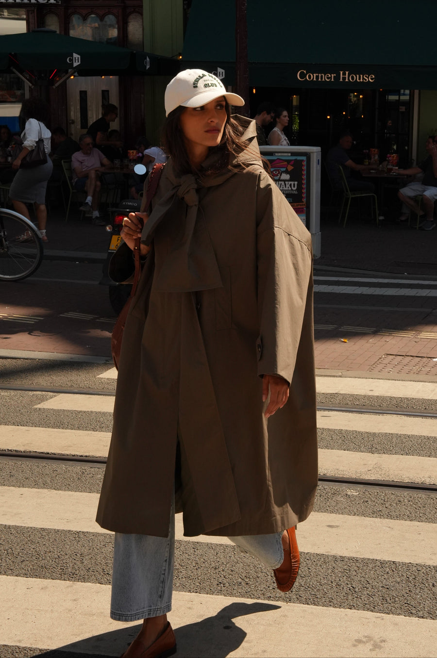 Giorgio green trench coat
