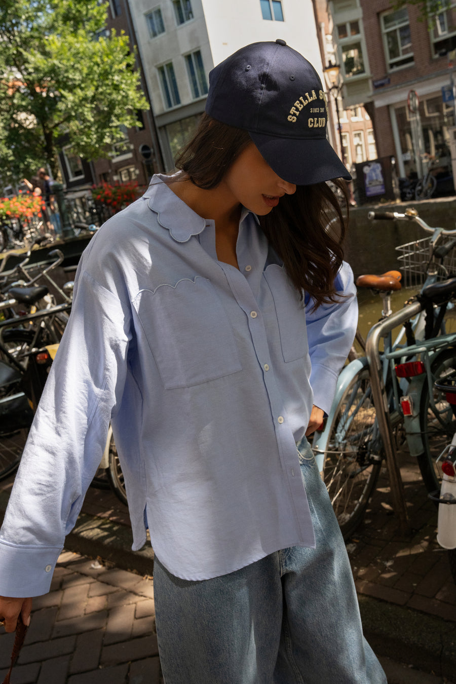 Hina blue shirt