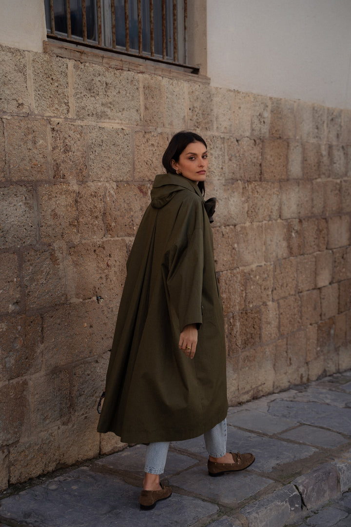 Giorgio green trench coat Maison Stella & Suzie Giorgio green trench coat Maison Stella & Suzie