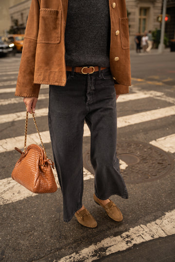 Allane washed black jeans