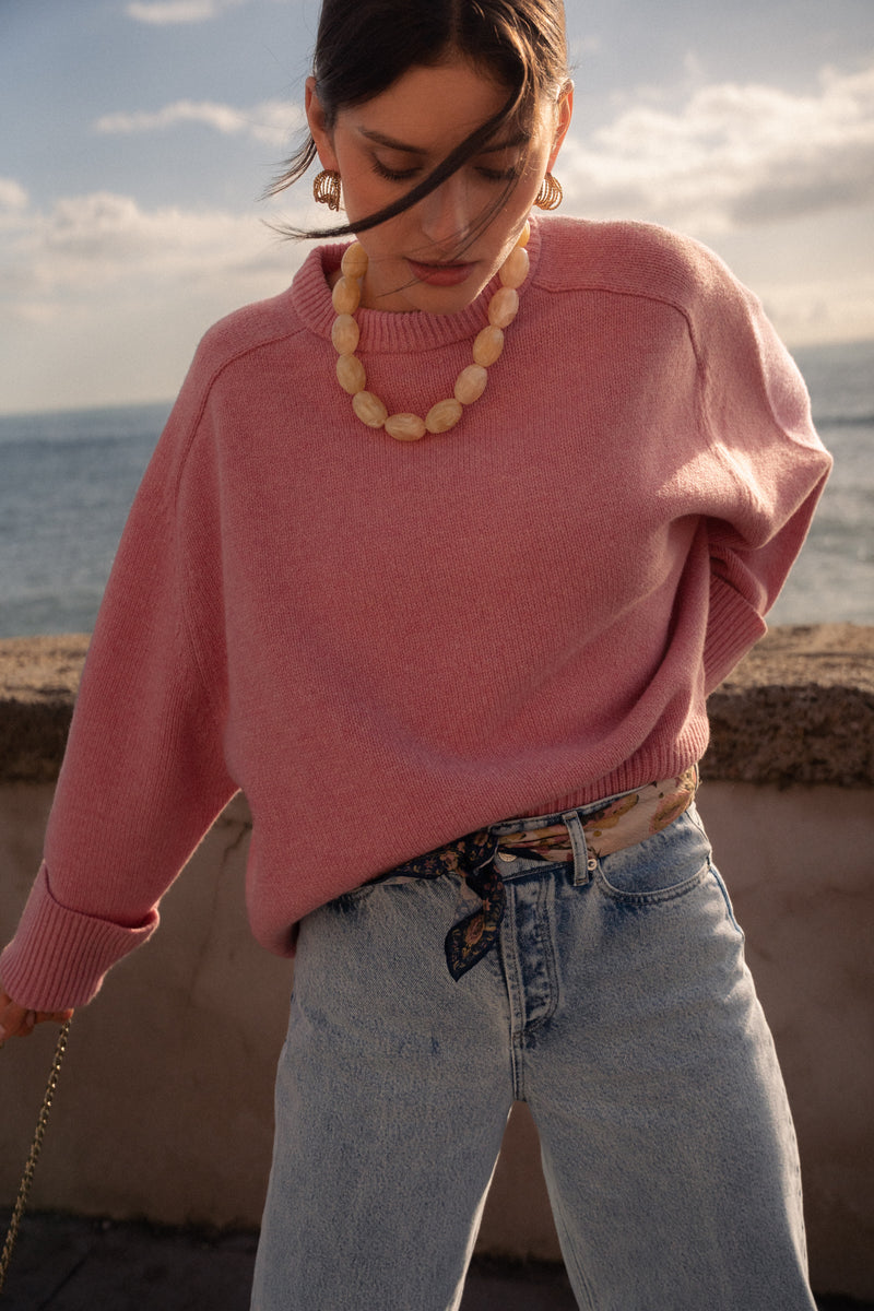 Abane heather pink sweater