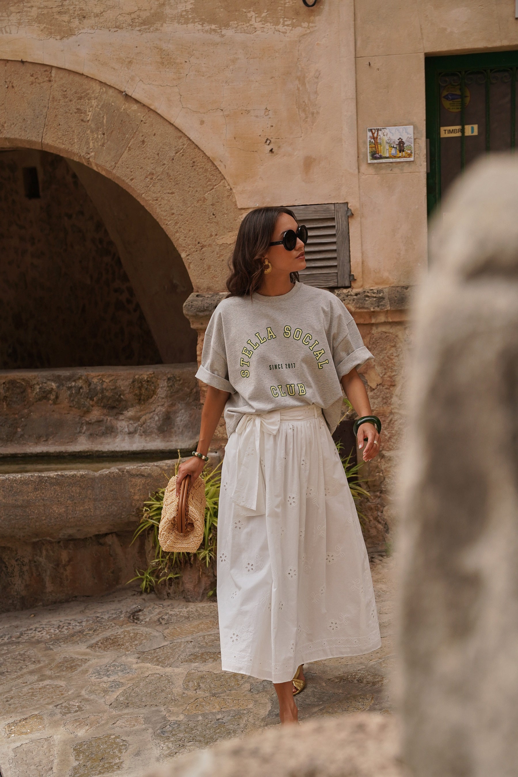 Bradshow ecru embroidered skirt – Maison Stella & Suzie