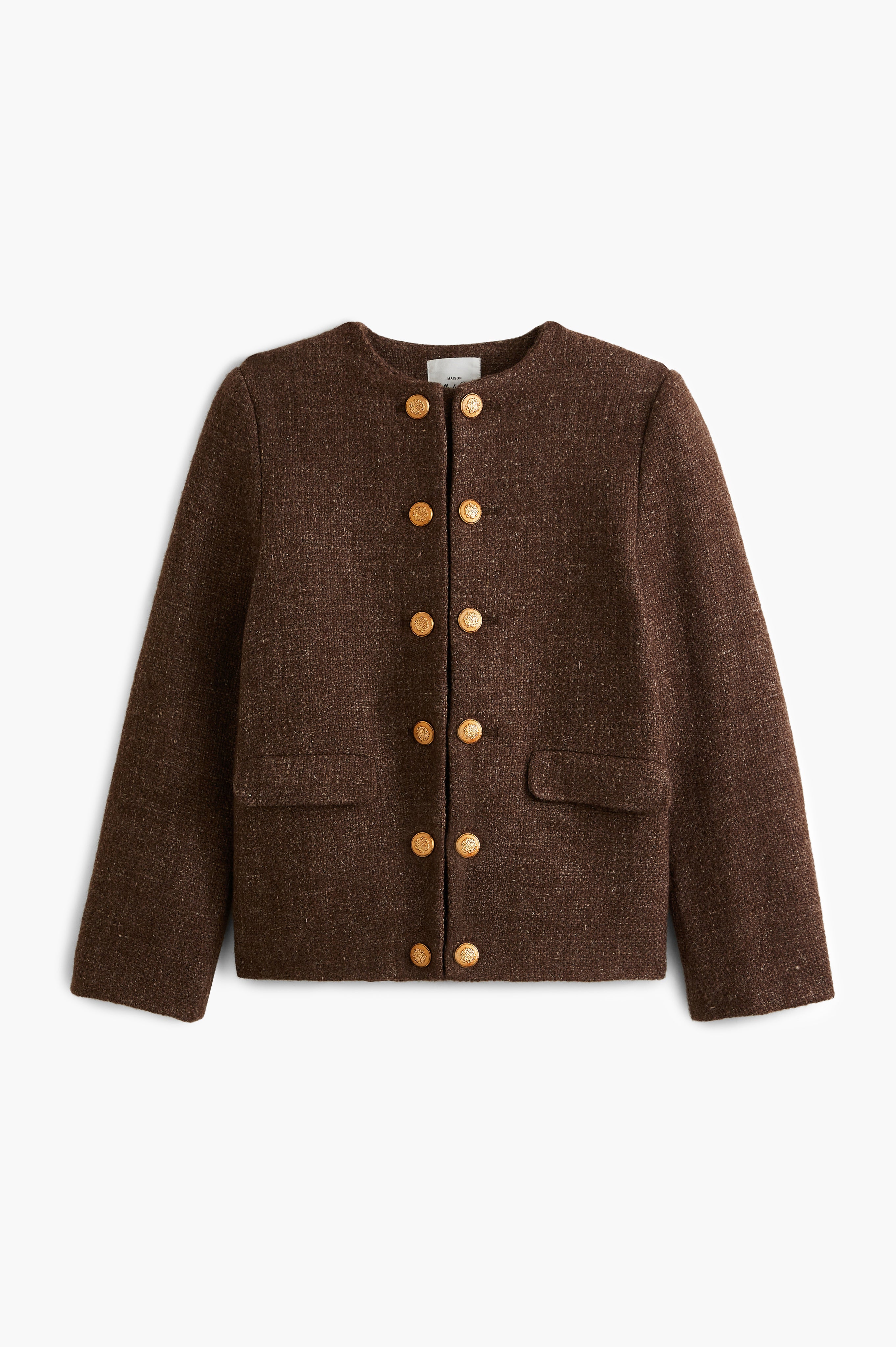 Frederique brown tweed jacket – Maison Stella & Suzie