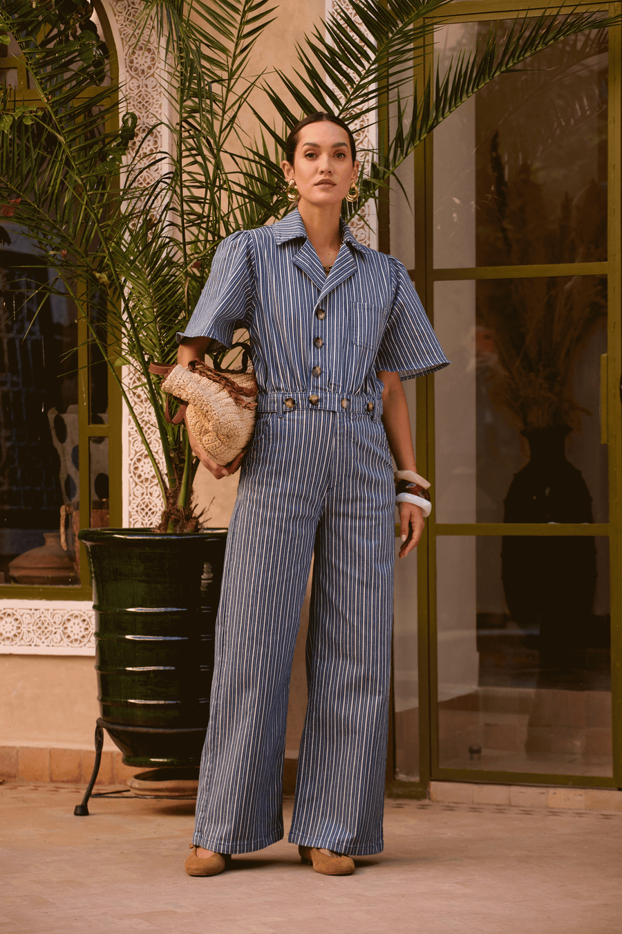 Combinaison Gacian denim rayé