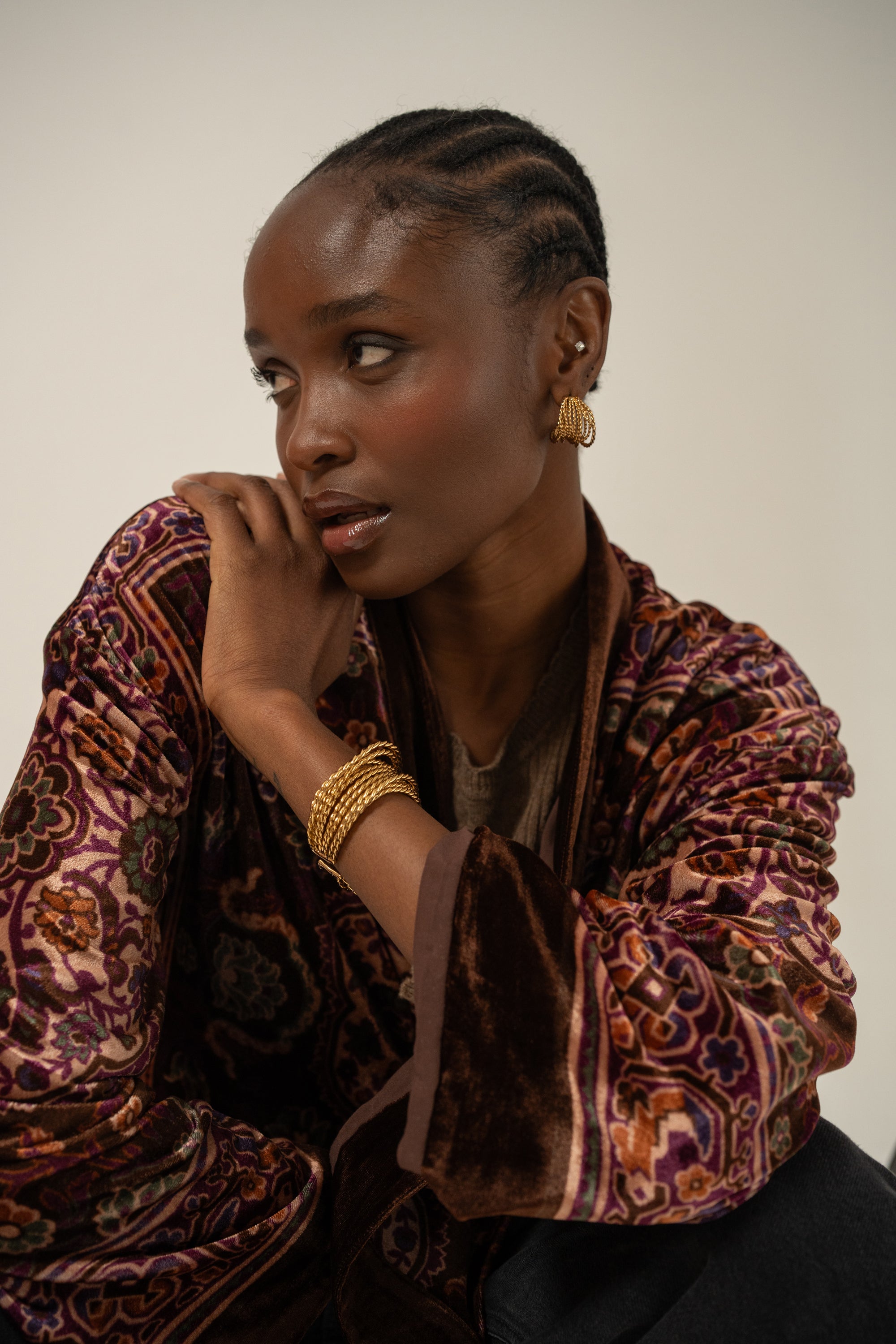 Veste Kimono Renso velours Ludmila