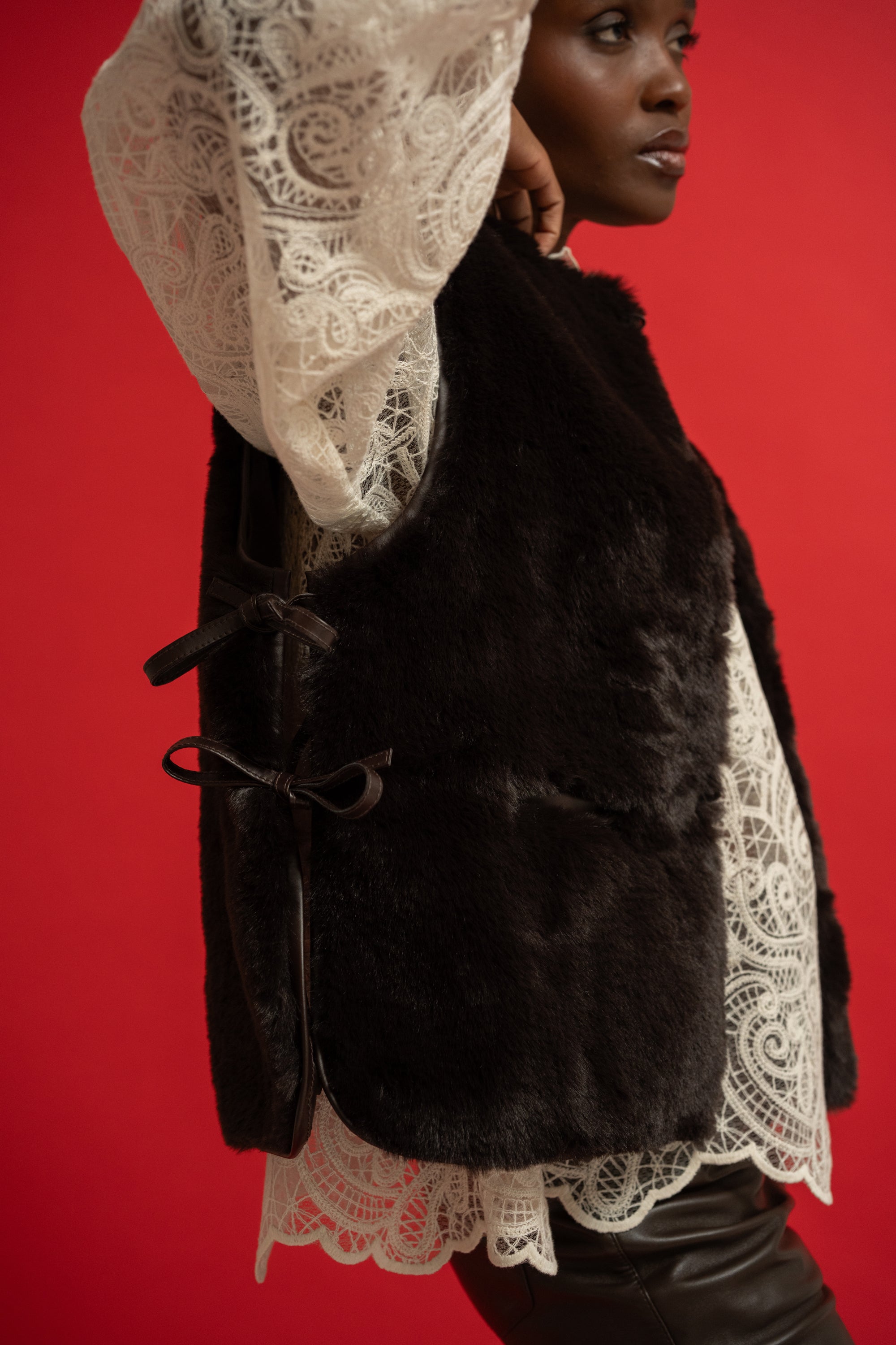 Gilet sans manches Lova marron