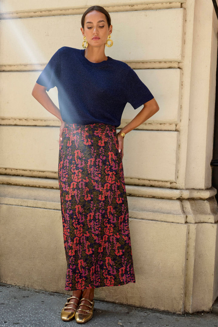 T-shirt Maximos navy lurex