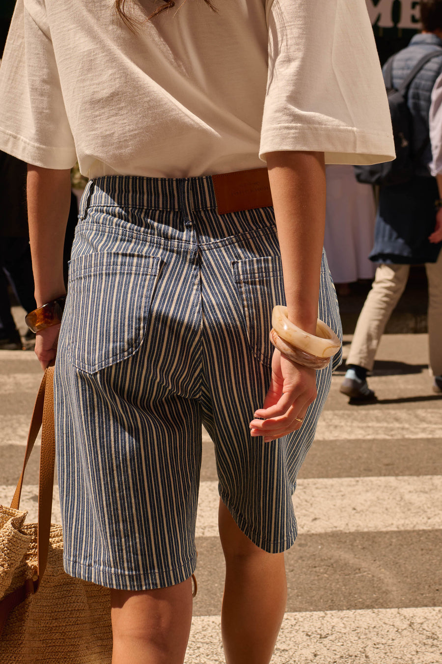Bermuda Pommy denim rayé