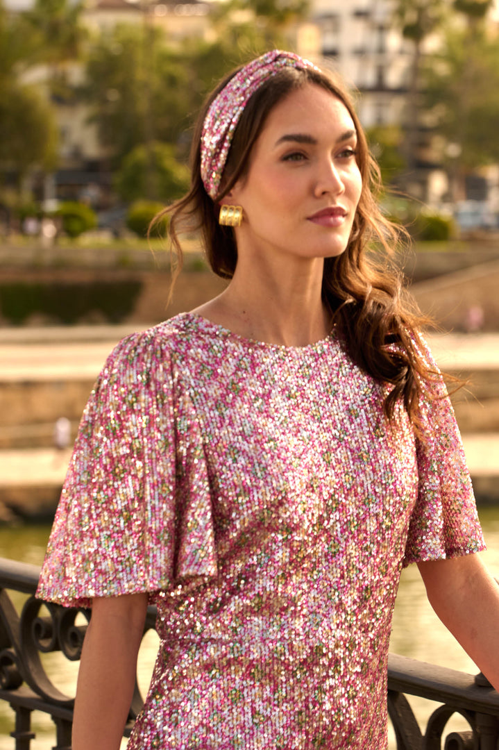 Fedolana pink sequin dress Maison Stella & Suzie Fedolana pink sequin dress Maison Stella & Suzie