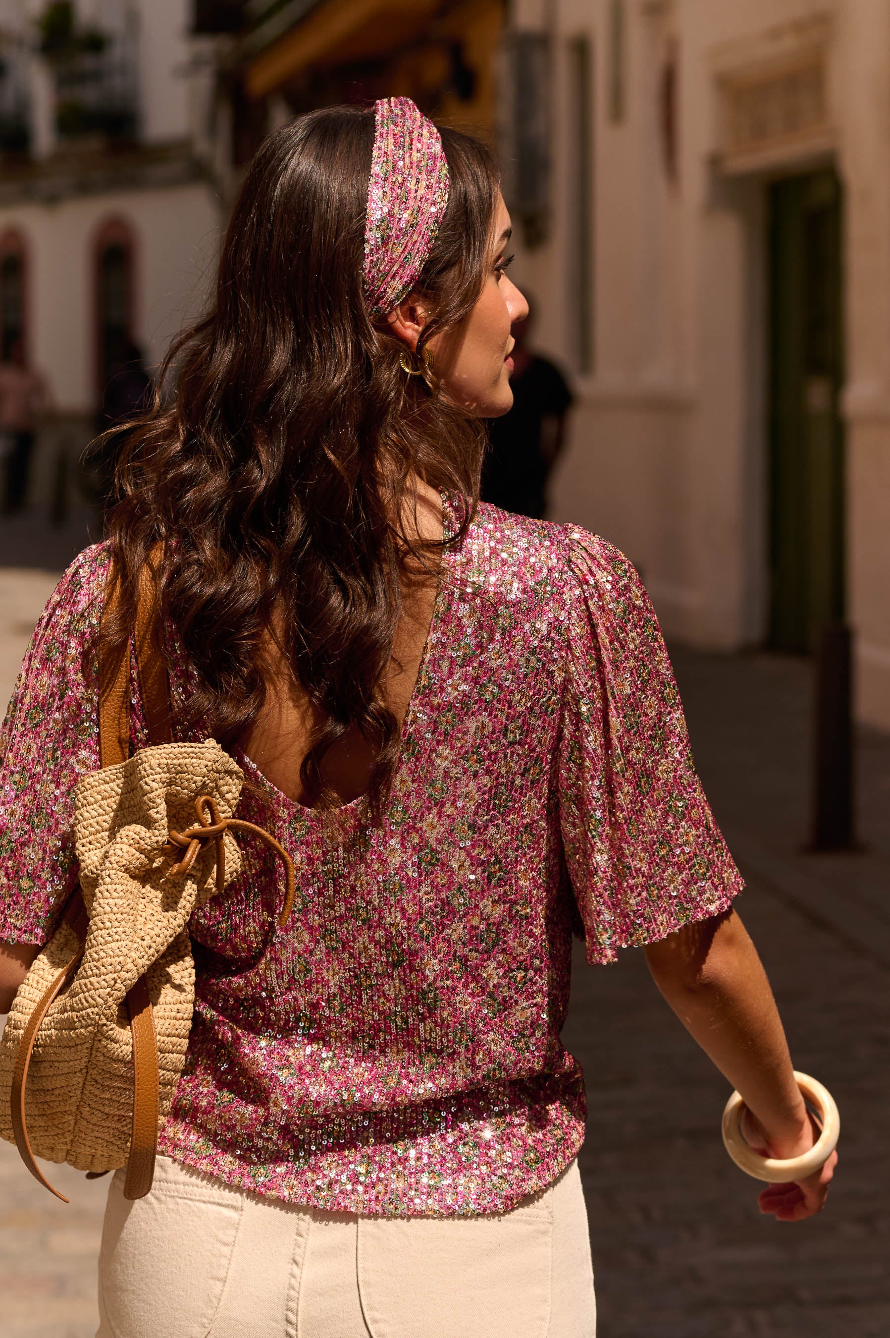 next blush sequin top
