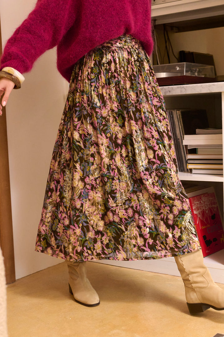 Jupe Anjina chardon lurex