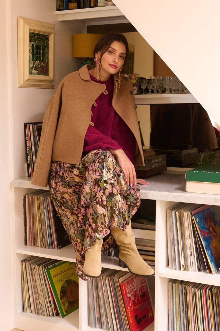 Jupe Anjina chardon lurex