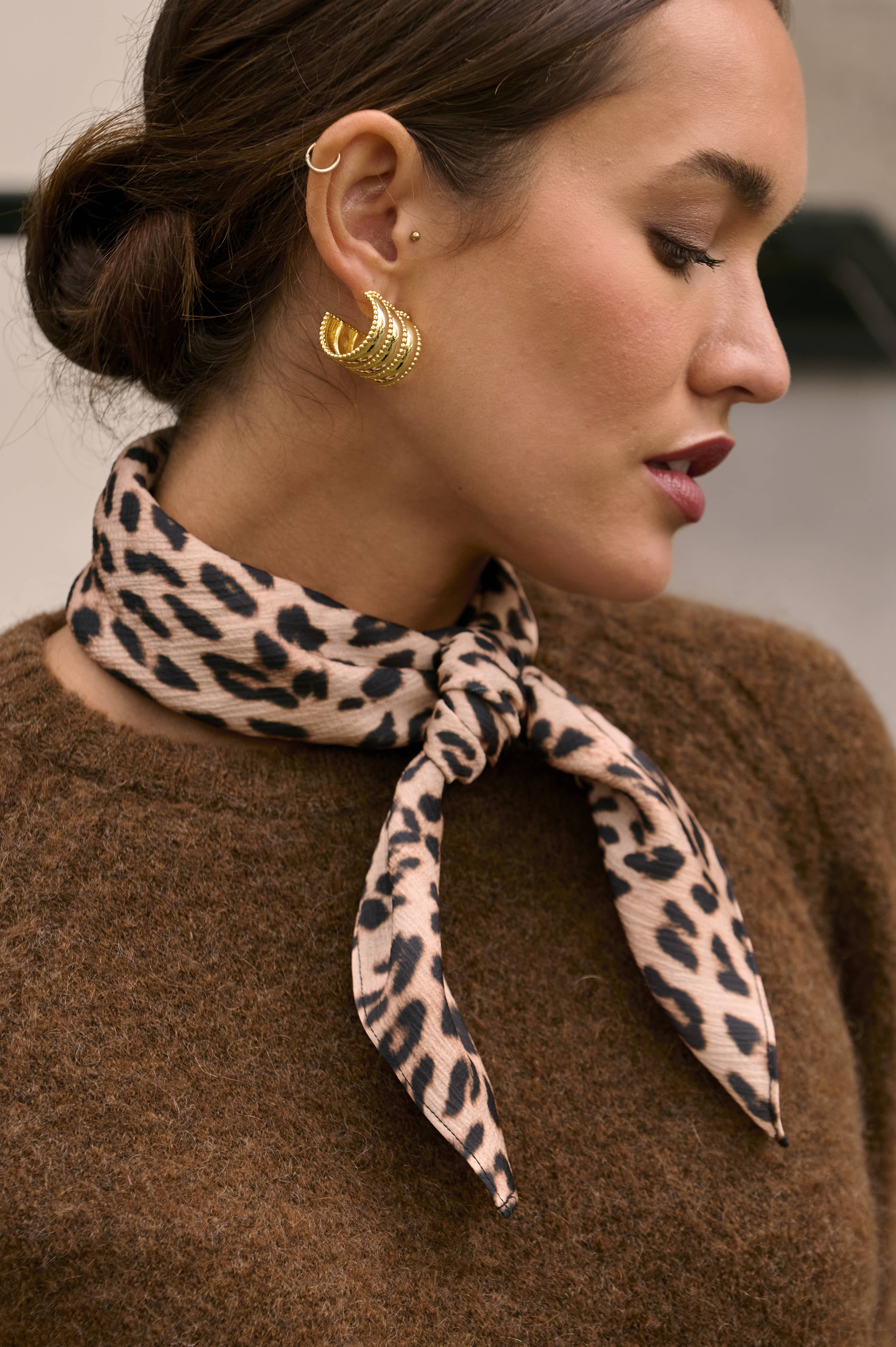 Aitana leopard Scarf