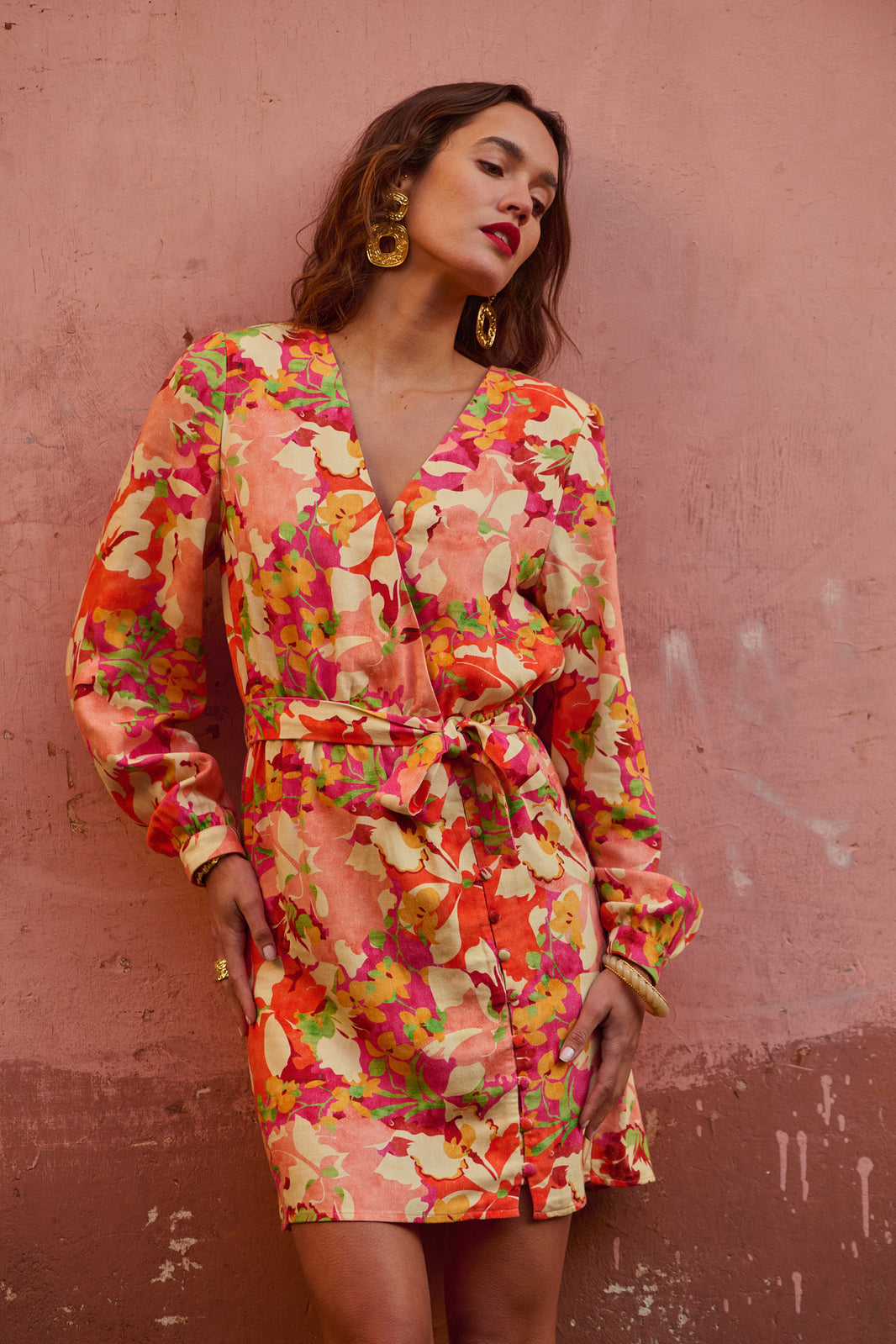 Robe Bohème Stella & Suzie Taille XS (36) - Viscose Bleue - Manches Longues - Neuf Sans étiquettes