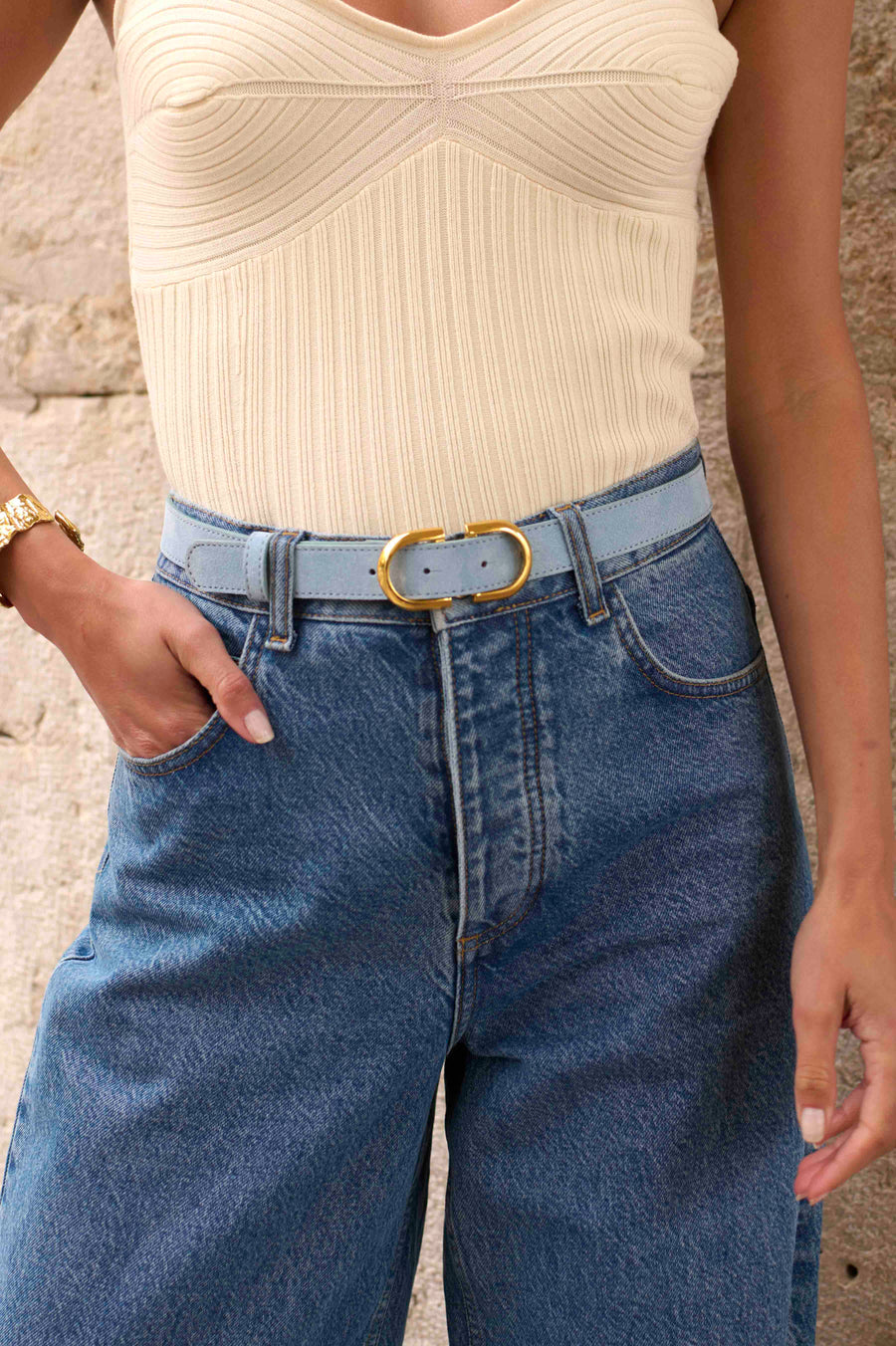 Ceinture Hena bleu ciel