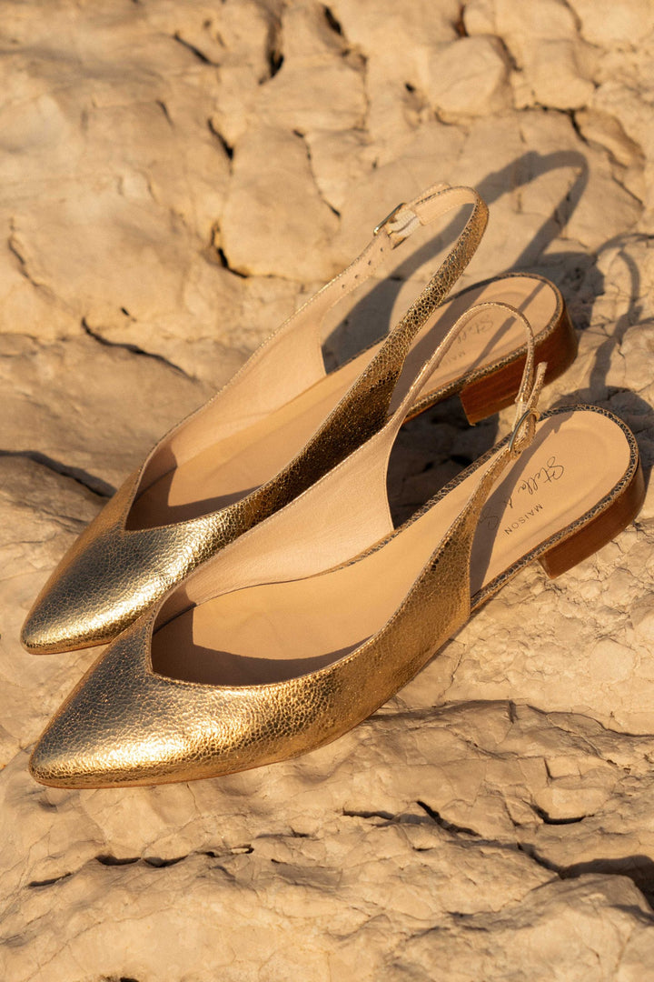 Gold Capucine Slingback Sandals
